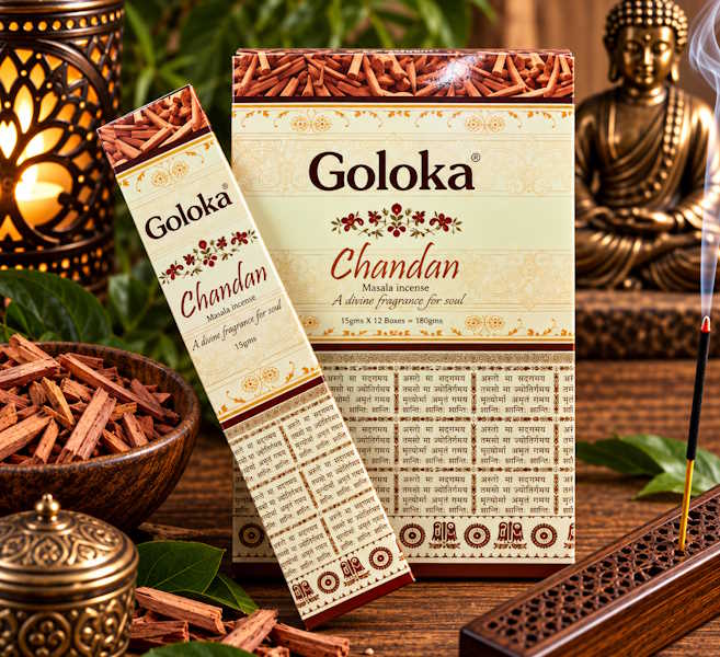 Incienso Goloka Premium Chandan sándalo